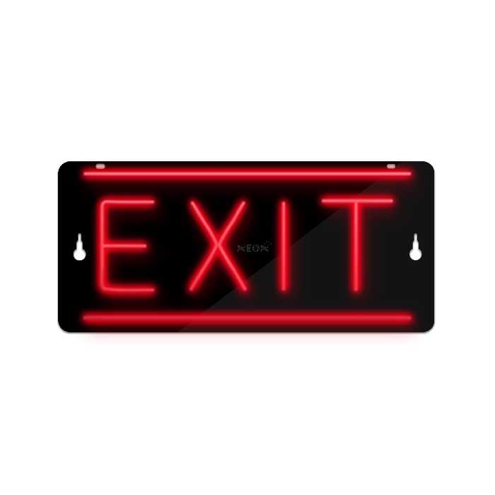چراغ دیواری نئون دیزاین طرح Exit-BL_RD