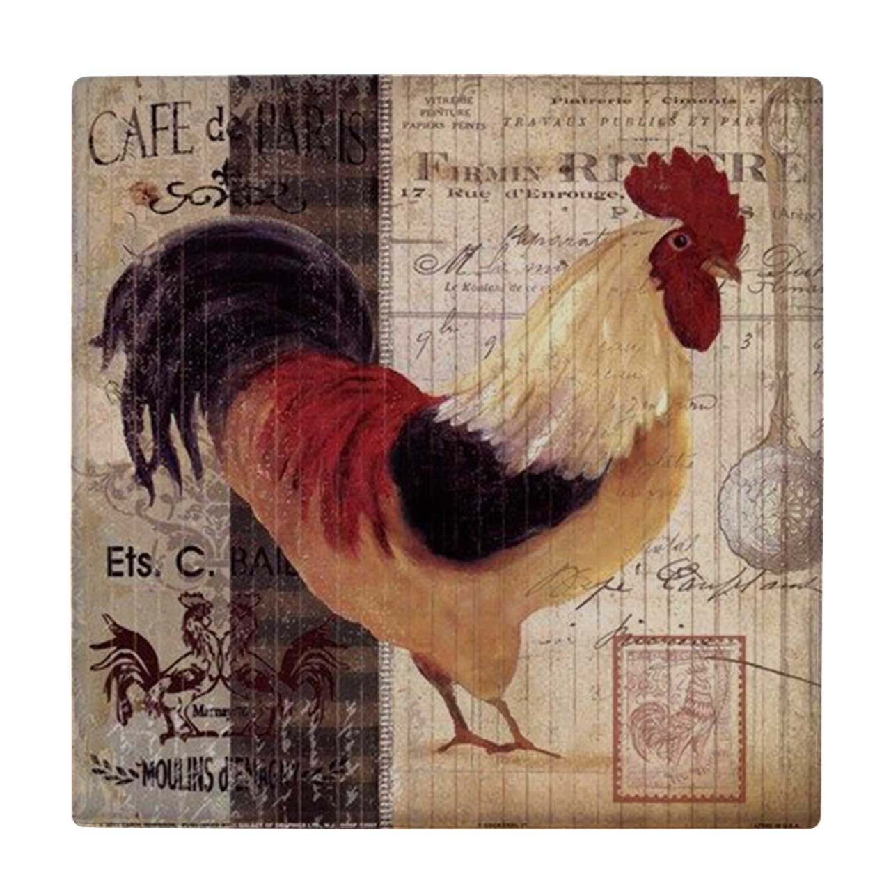 کاشی کارنیلا طرح نقاشی خروس کد wkk3117