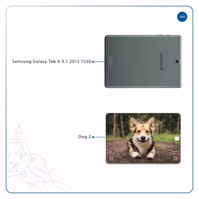 برچسب پوششی ماهوت مدل Dog-2 مناسب برای تبلت سامسونگ Galaxy Tab A 9.7 2015 T550