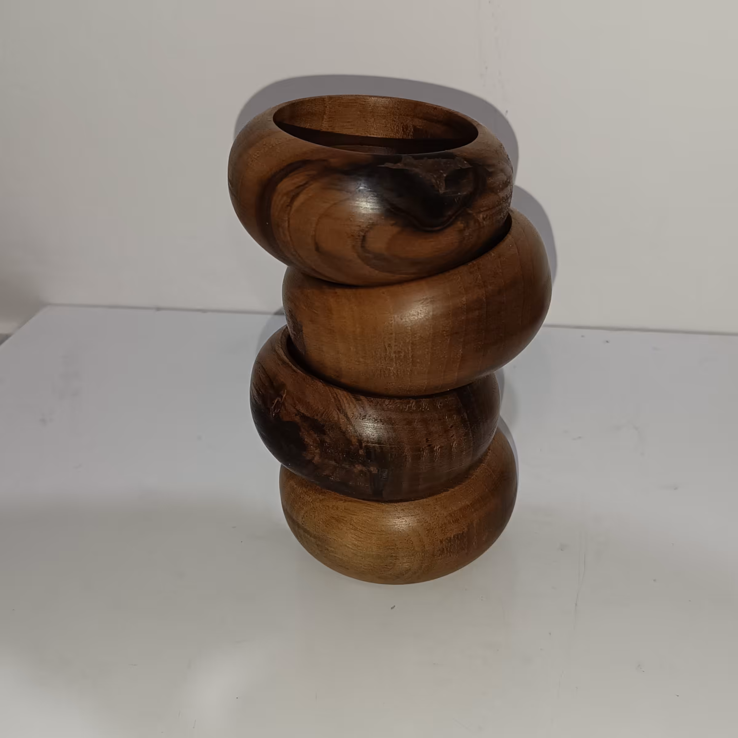 کاسه چوبی قطر 10 خراطی شده ، پیاله چوبی 