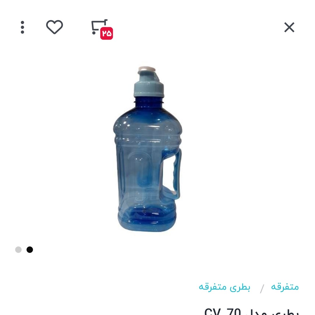 بطری یخچالی رنگ آبی