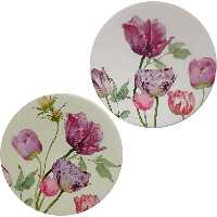 بشقاب دیوارکوب سفالی مدل بهار کد 5 مجموعه 2 عددی