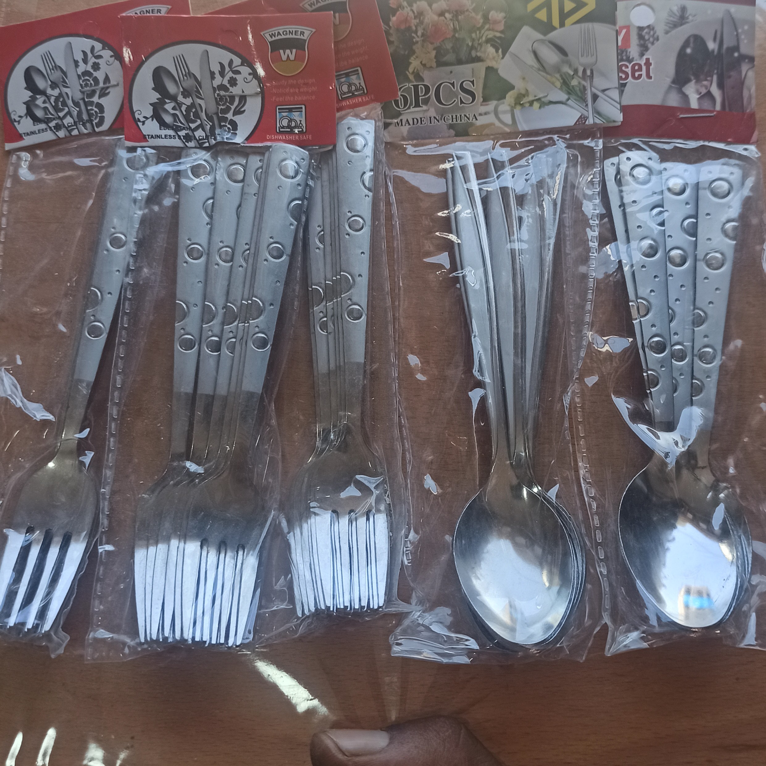 قاشق مربا ضخیم چنگال میوه ضخیم 6عددی