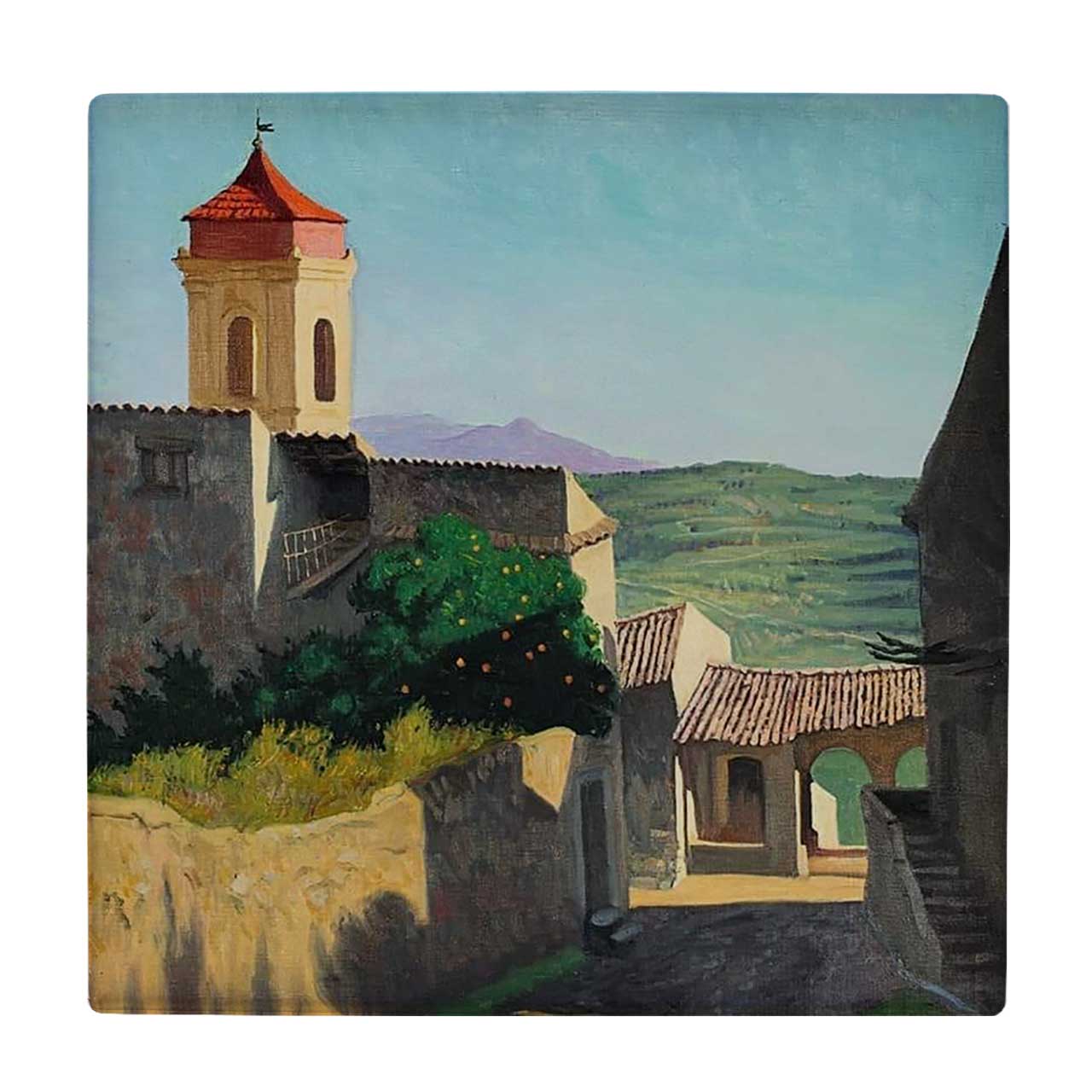 زیر لیوانی طرح نقاشی خانه های روستایی کد 5795457_4210