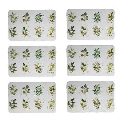 زیربشقابی طرح برگ  کد 8110 بسته 6 عددی