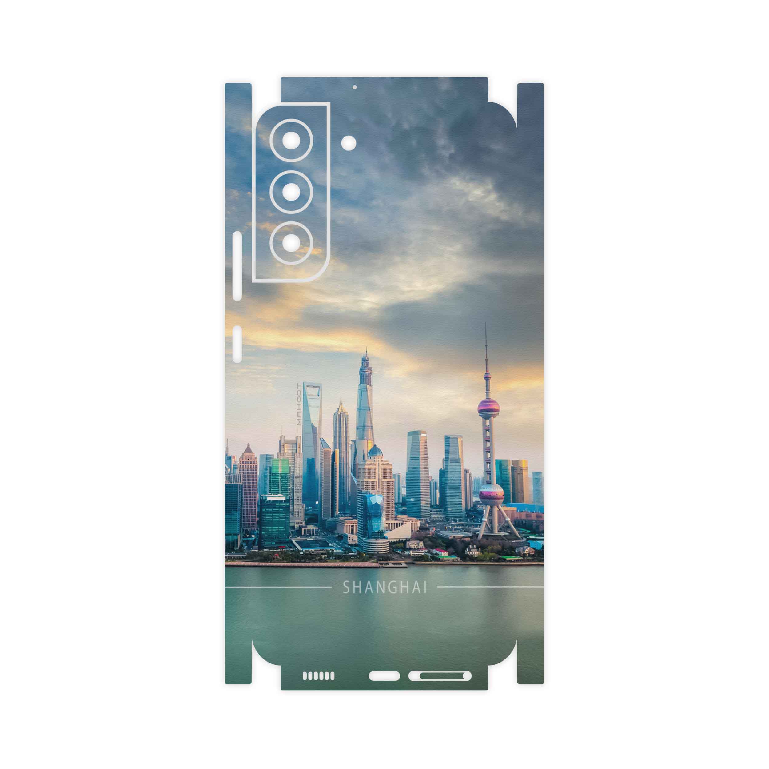 برچسب پوششی ماهوت مدل Shanghai-City-FullSkin مناسب برای گوشی موبایل سامسونگ Galaxy S22 Plus 5G