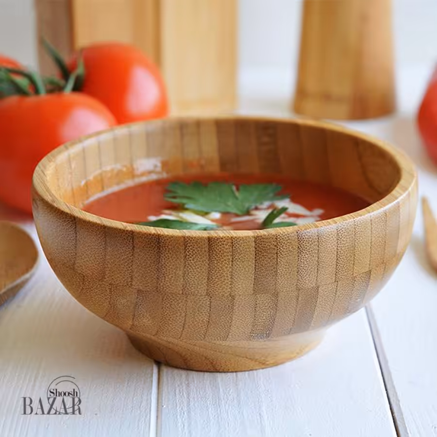 کاسه سوپ خوری گرد بامبو قطر 14