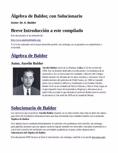 خرید و دانلود نسخه کامل کتاب Algebra - Algebra de Baldor con Solucionario