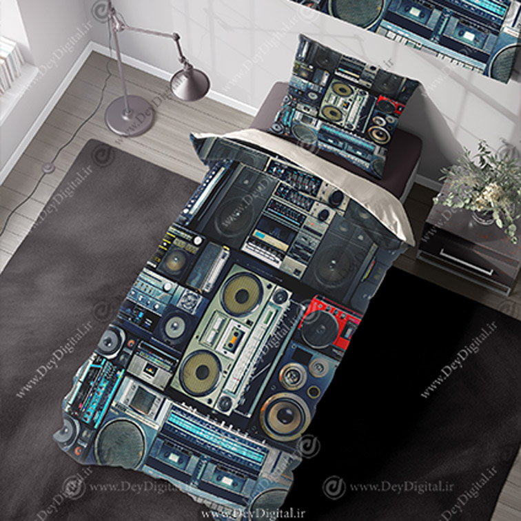 روتختی یک نفره سه بعدی طرح موسیقی PK-5393