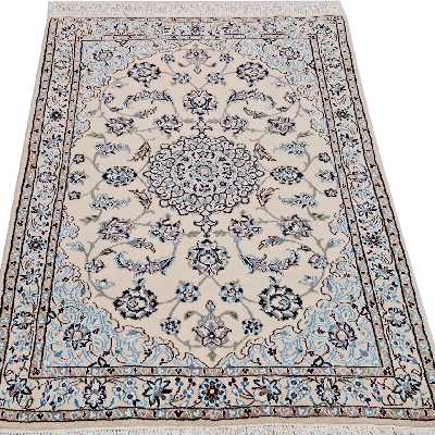 فرش دستبافت یک و نیم متری مدل نایین کد 1053