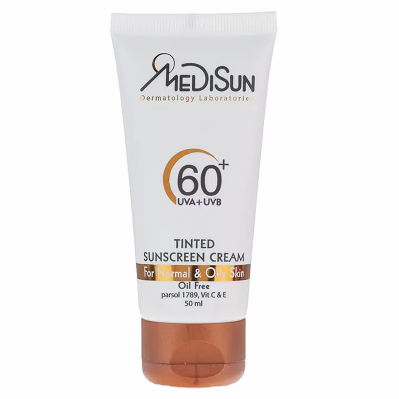 کرم ضد آفتاب رنگی  مدیسان مدل  Tinted SPF 60 مناسب پوست های چرب و معمولی حجم 50 میلی لیتر    