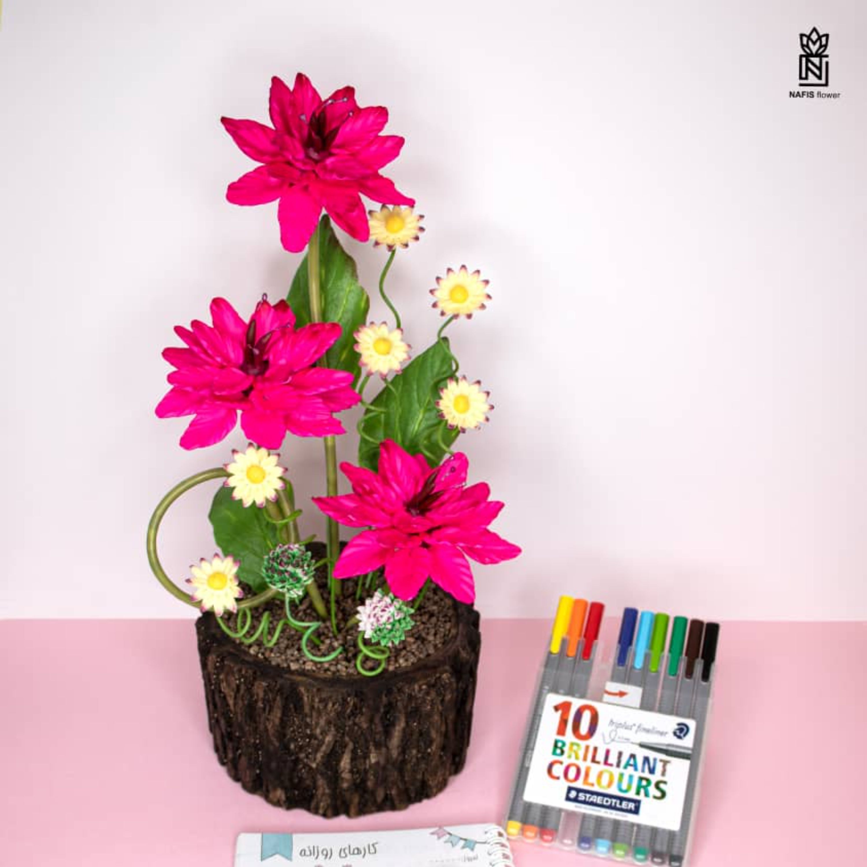 گل مصنوعی مدل تنه درخت 