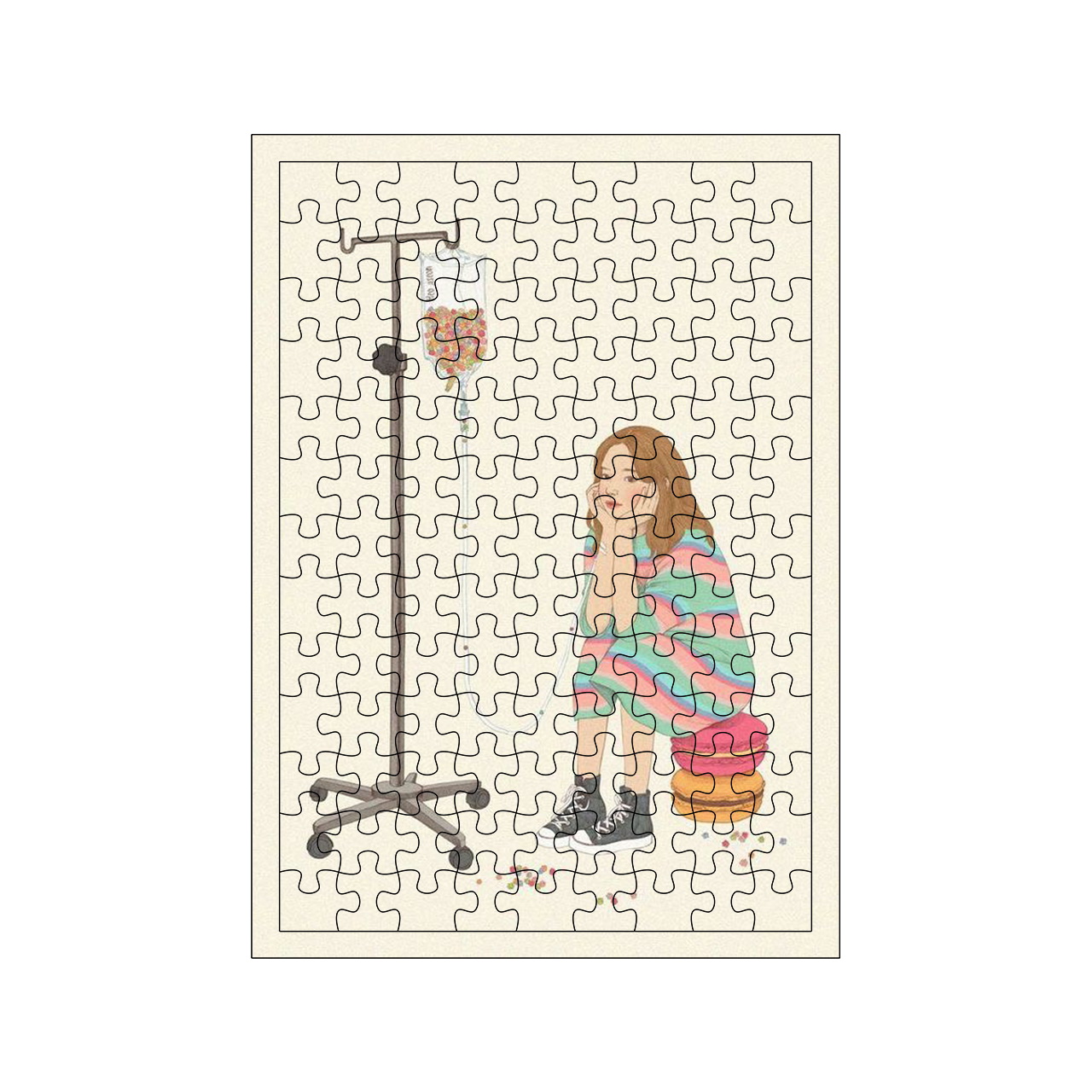 پازل 117 تکه مدل دختر کد 462