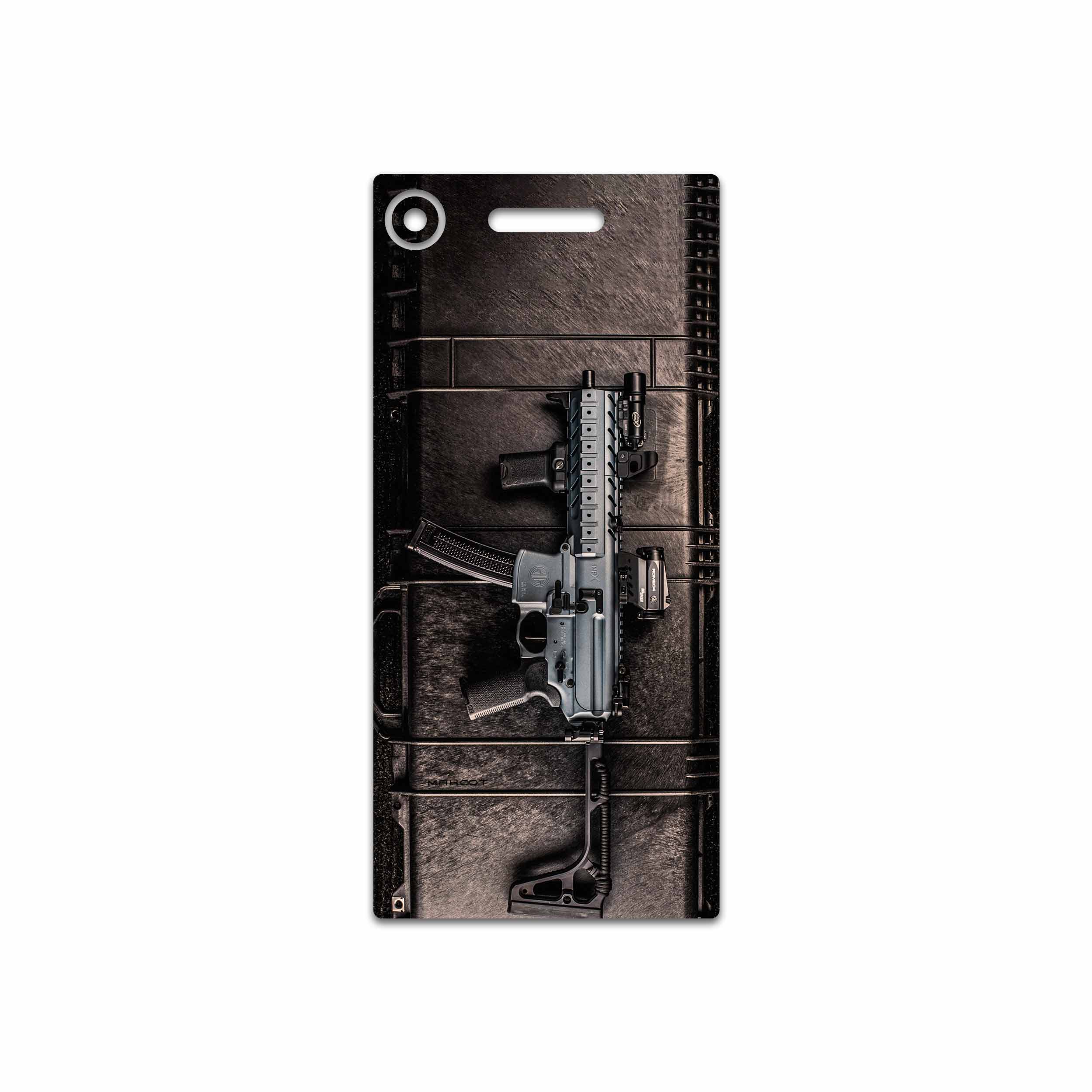 برچسب پوششی ماهوت مدل Gun مناسب برای گوشی موبایل سونی Xperia XZ1