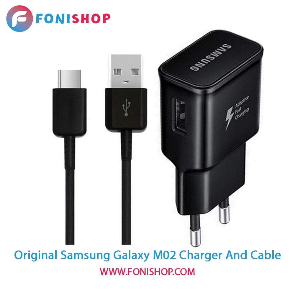 کابل و شارژر فست شارژ اصلی سامسونگ Samsung Galaxy M02