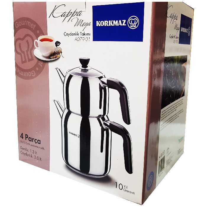 ست کتری و قوری کرکماز مدل KAPPA MEGA کد A079-01 گنجایش 3 لیتر