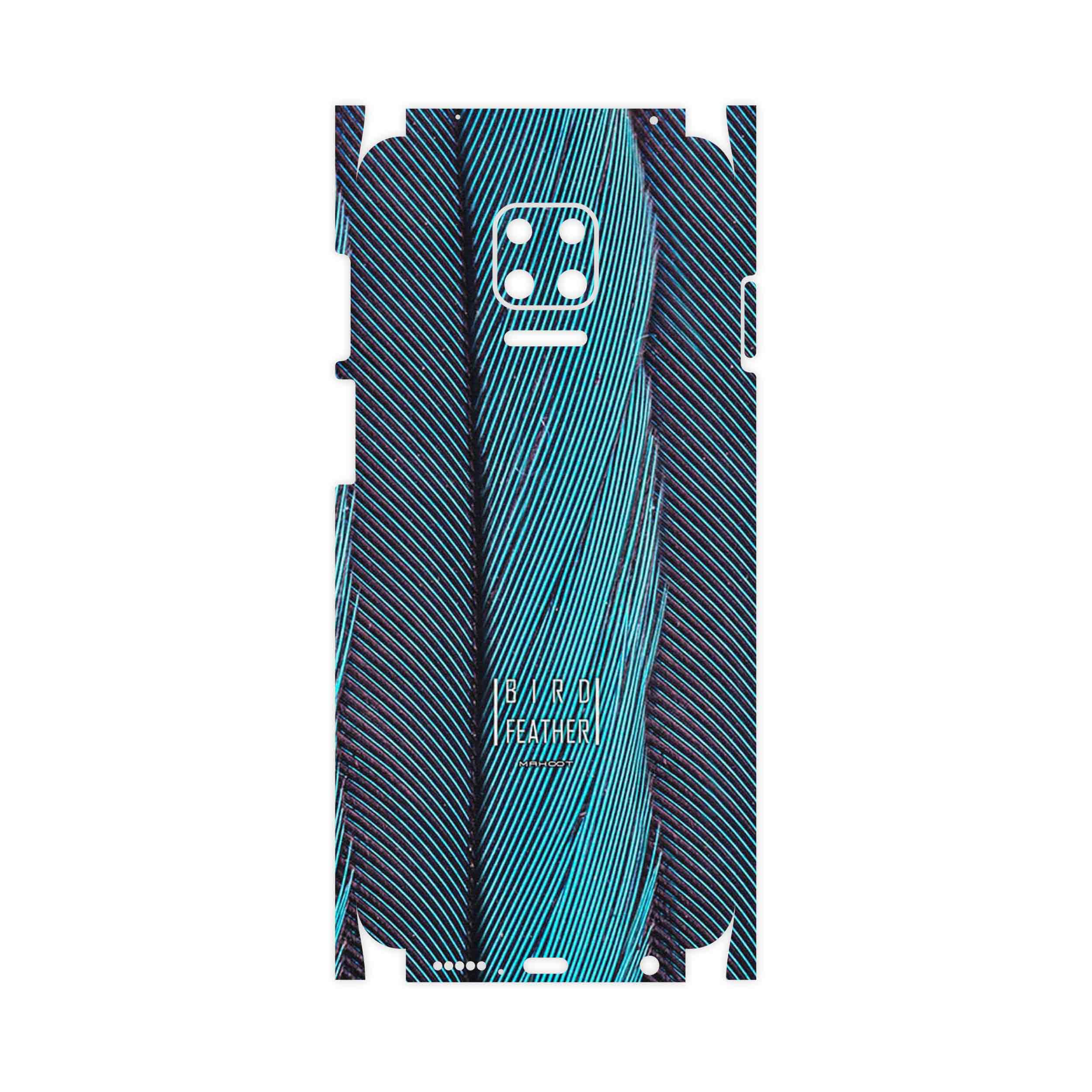 برچسب پوششی ماهوت مدل Turquoise feathers-FullSkin مناسب برای گوشی موبایل شیائومی Redmi Note 9S