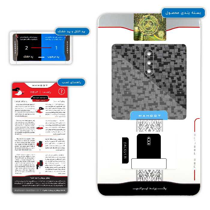 برچسب پوششی ماهوت مدل Black-Silicon مناسب برای گوشی موبایل نوکیا 2.3