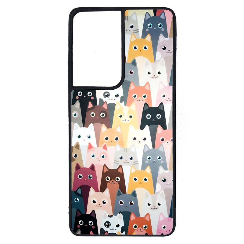 کاور طرح گربه کد G-125 مناسب برای گوشی موبایل سامسونگ Galaxy S21 Ultra | دیجی قاب دونی