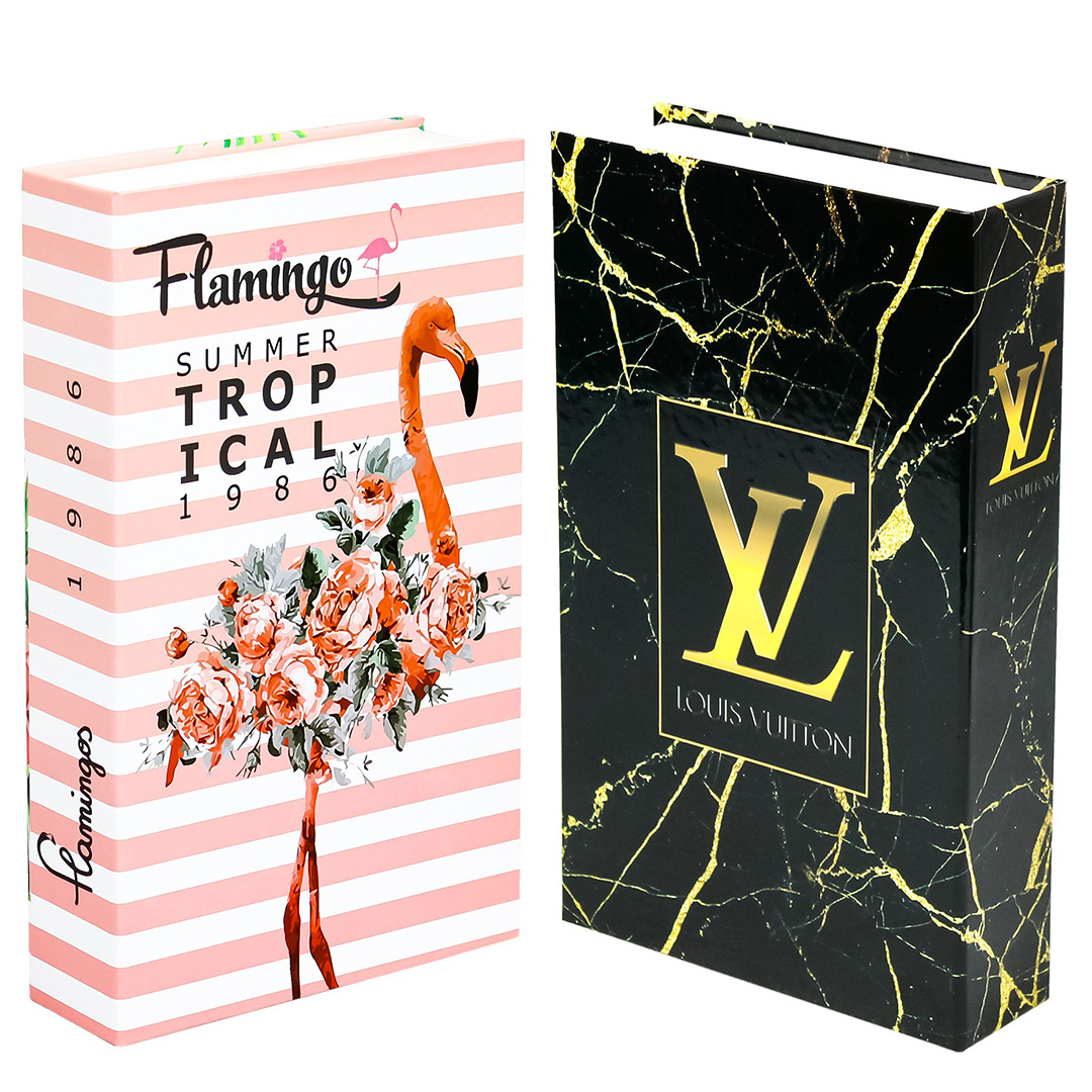 جعبه دکوری مدل کتاب کد FLMNG BLK LV 216 مجموعه دو عددی