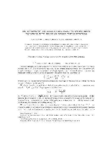 خرید و دانلود نسخه کامل کتاب On asymptotic behavior of solutions to Schrodinger equations with singular dipole-type potentials