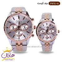 ساعت کرست ست فلزی صفحه نقره ای فول تایم مدل 6711/8