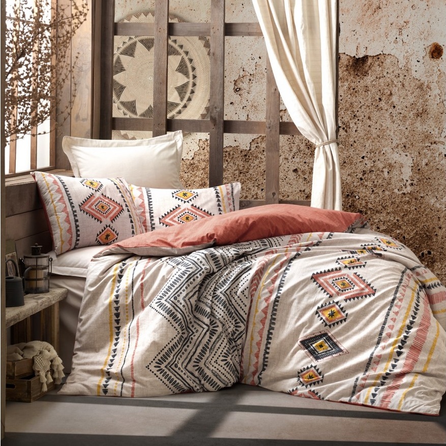 سرویس ملحفه کاتن باکس مدل Ethnic یک نفره 3 تکه