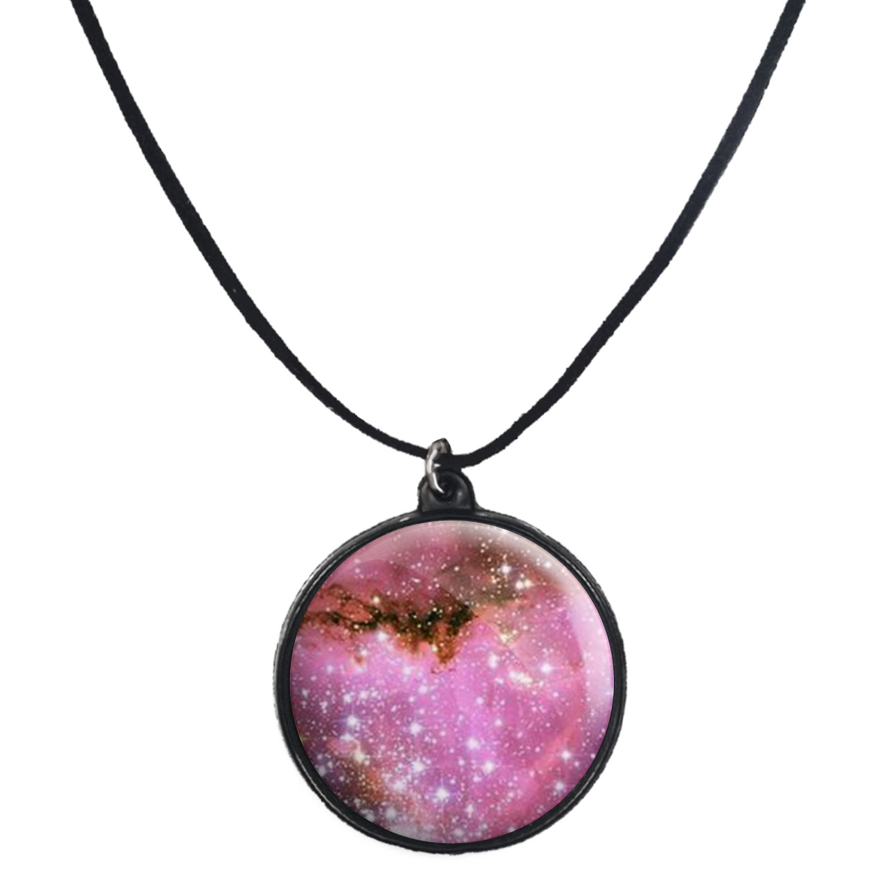 گردنبند پرمانه طرح ستاره و کهکشان کد pmb.25711 مدل دو طرفه