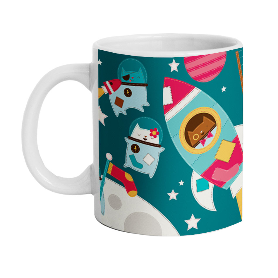 ماگ دارلی طرح گربه فضانورد مدل MG1534