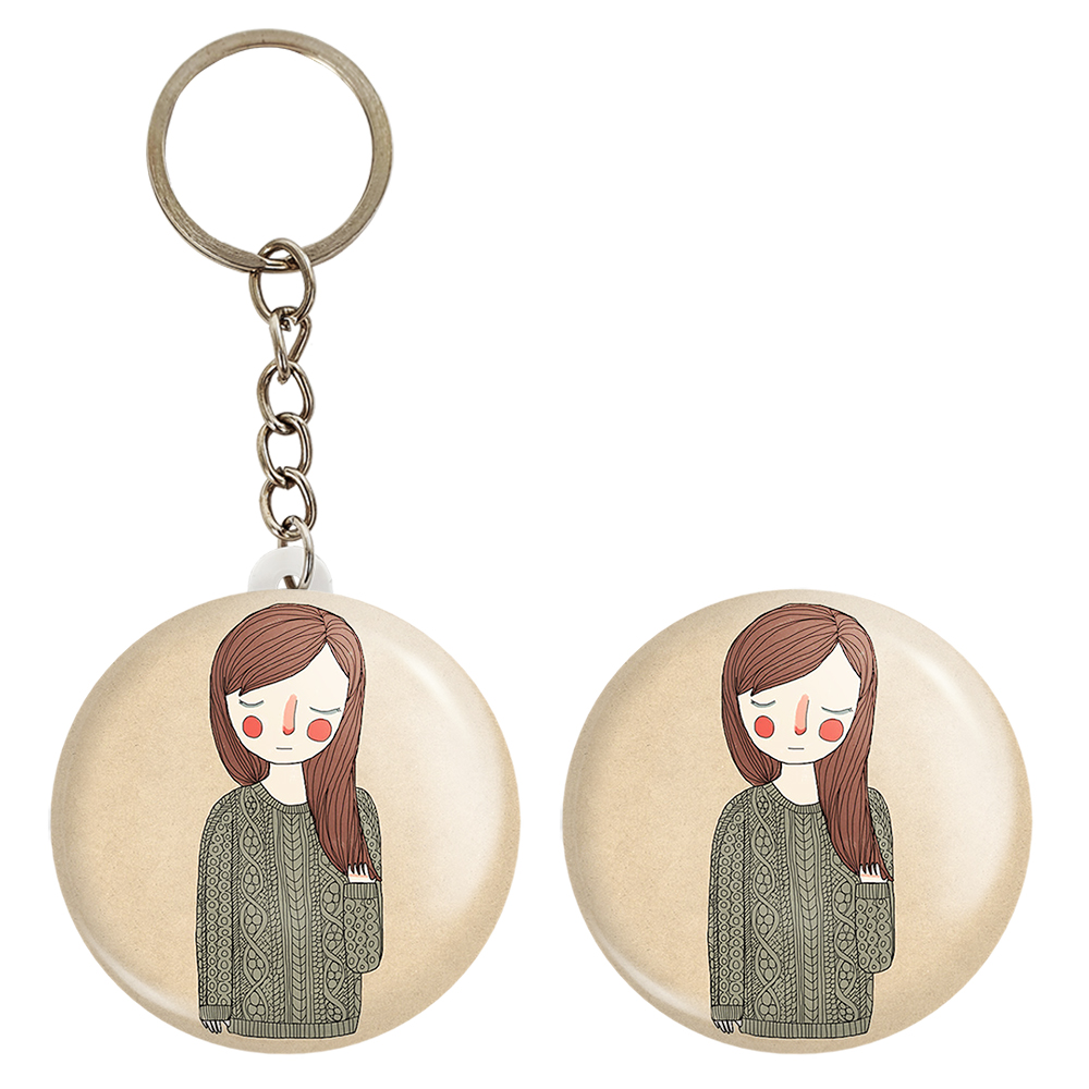 پیکسل خندالو مدل دختر کد 5548 به همراه جاکلیدی