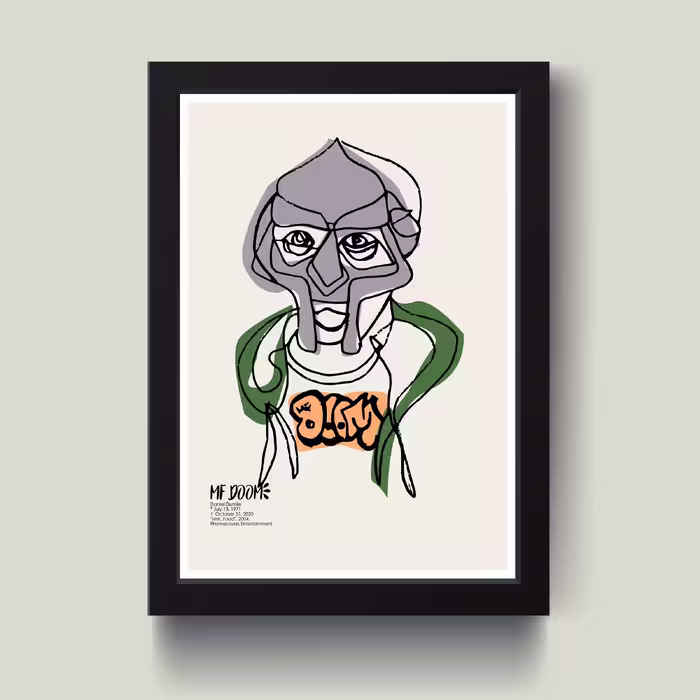 تابلو مدل مینیمال MF DOOM کد S3012-b