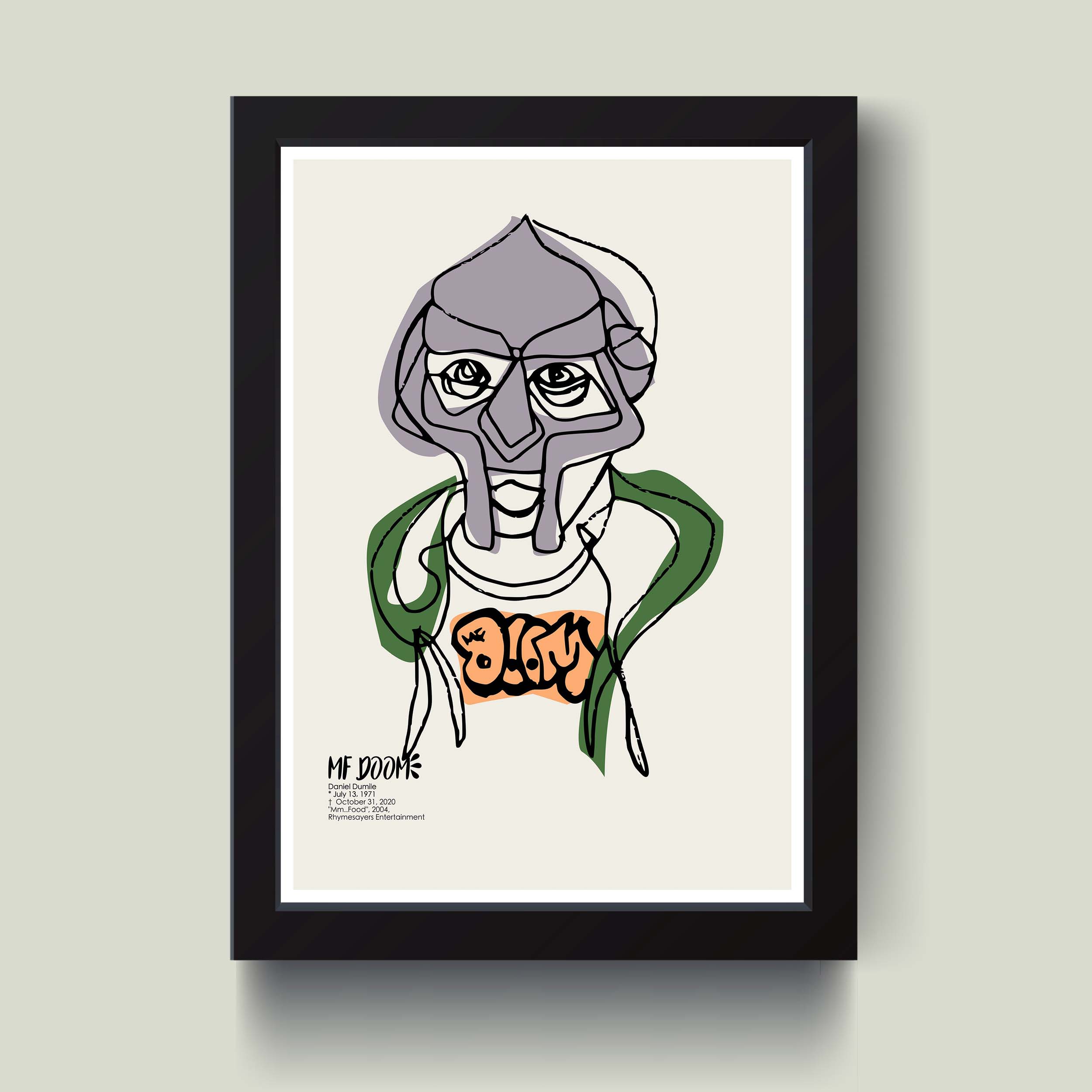 تابلو مدل مینیمال MF DOOM کد S3012-b