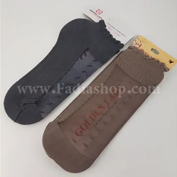 جوراب قایقی رنگی گلدار