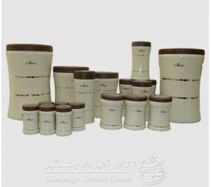 سرویس 18 پارچه کمر باریک تمام صورتی یونیک مدل UN-4645