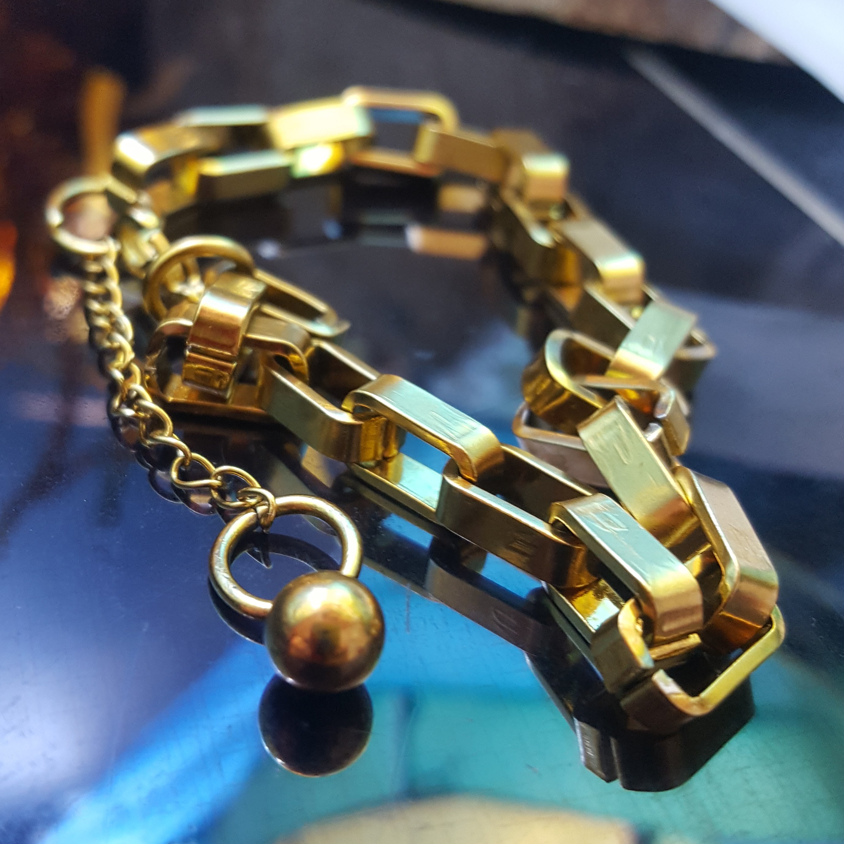 گردنبند باکسی گوی استیل ضد حساسیت روکش طلا رنگ ثابت کد 630