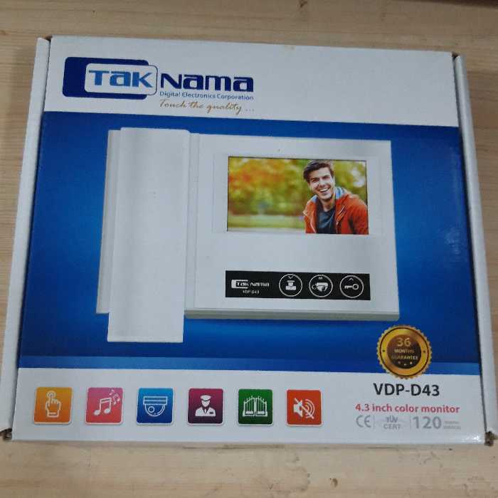 ایفون تصویری تکنما تک نما مانیتور VDP  D43 ساده