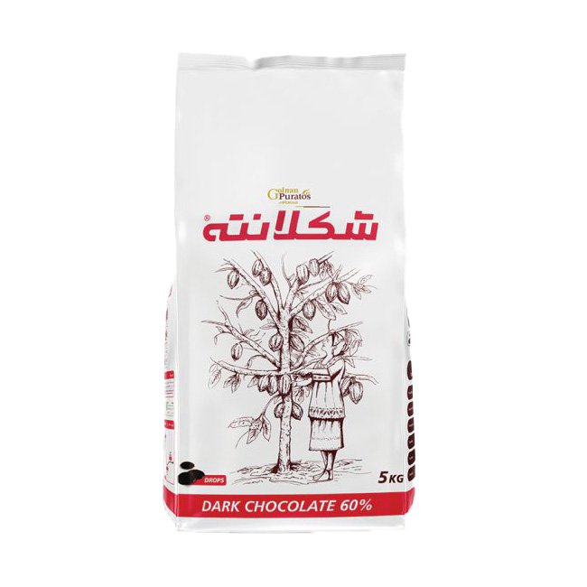 شکلانته 60% شکلات تلخ 5 کیلویی گلنان پوراتوس