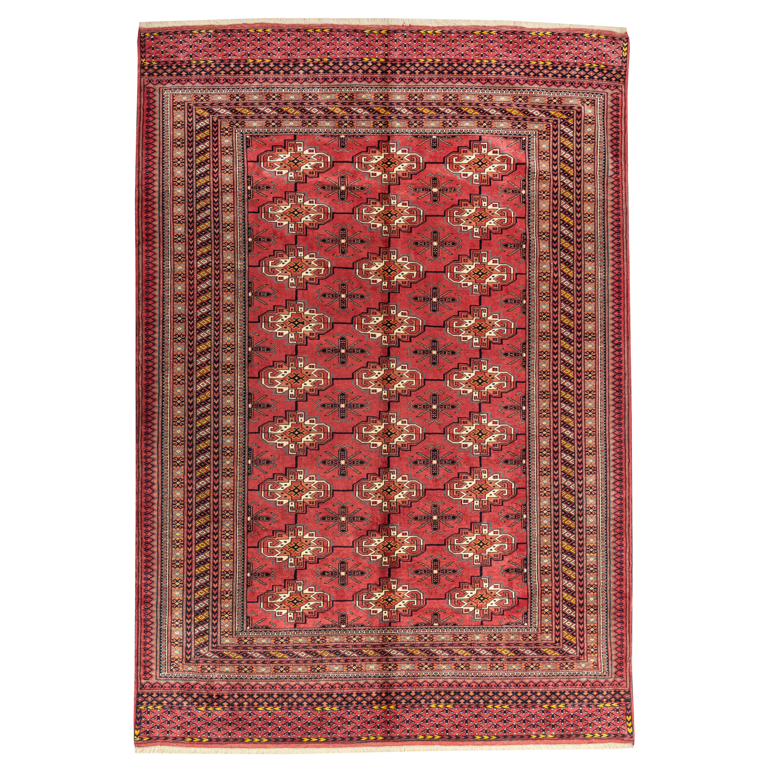 فرش دستبافت  سه و نیم متری مدل ترکمن کد 40.1933