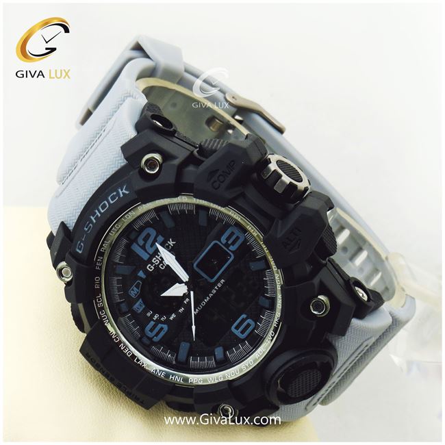 ساعت اسپرت کاسیو جی شاک طوسی باقاب مشکی