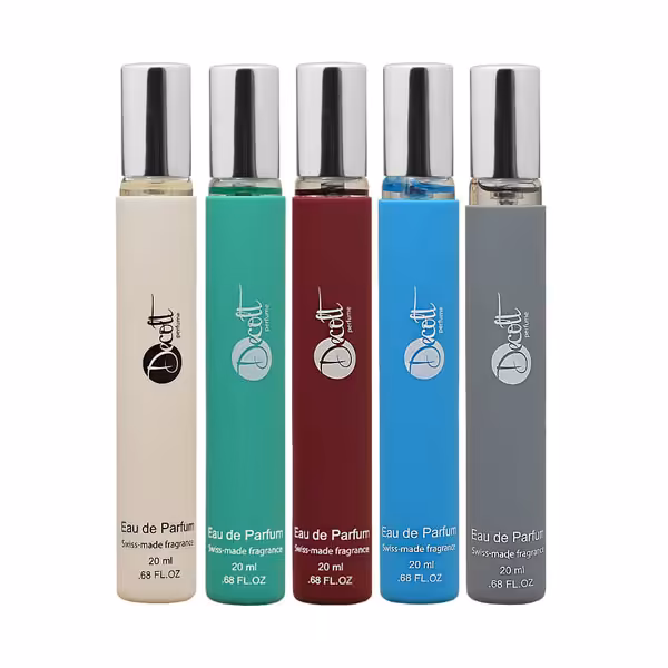 عطر جیبی مردانه دکلت مدل SASHA  حجم 20 میلی لیتر مجموعه 5 عددی