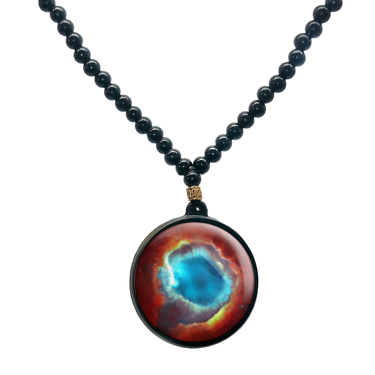 گردنبند پرمانه طرح سیاه چاله ها کد pmd.25892 مدل دو طرفه