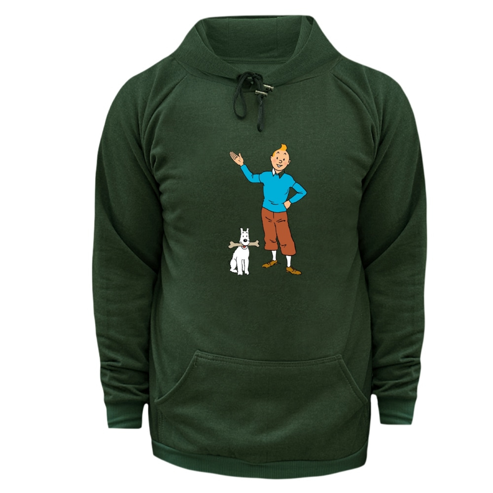 هودی زنانه مدل تن تن و میلو کد 2 رنگ یشمی