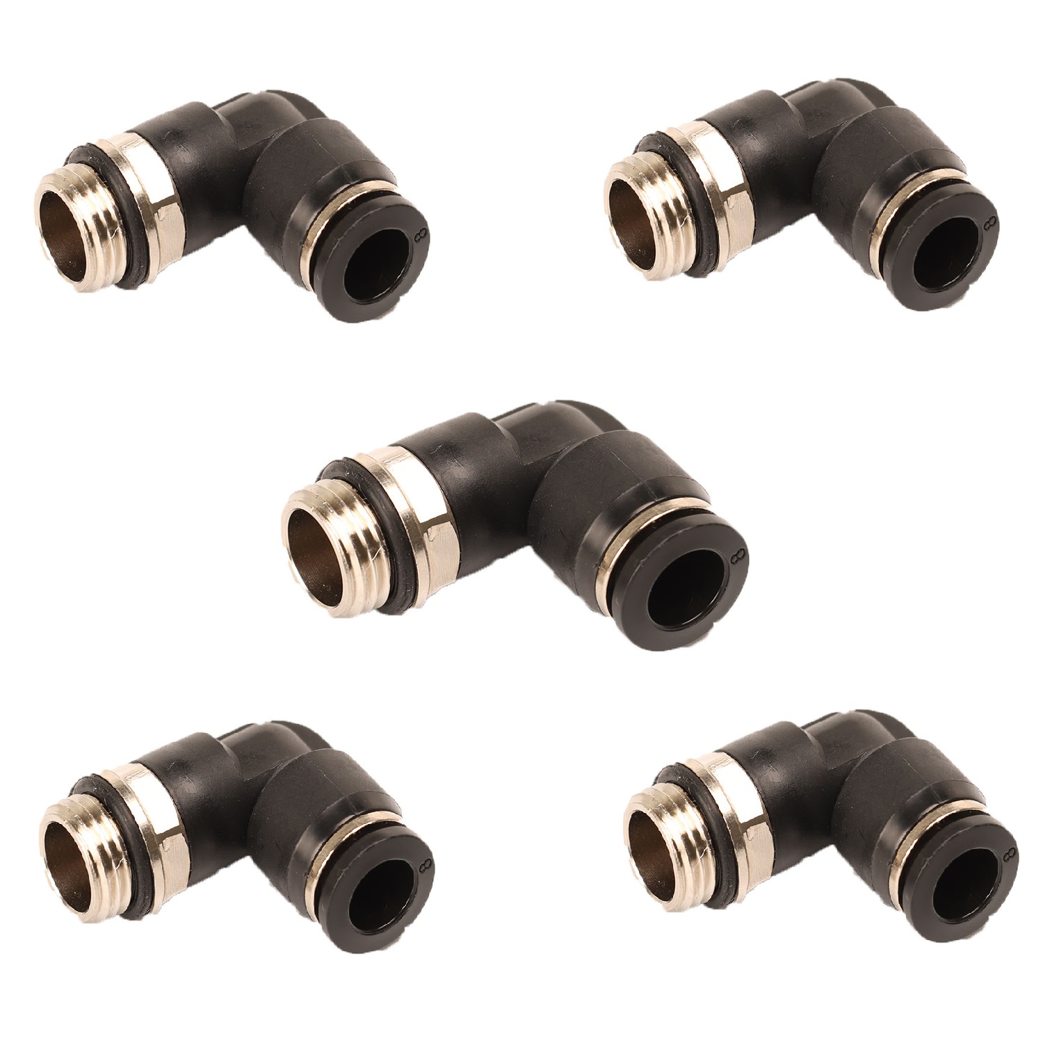 اتصال زانویی پنوماتیک مدل PL1/4-6 بسته 5 عددی