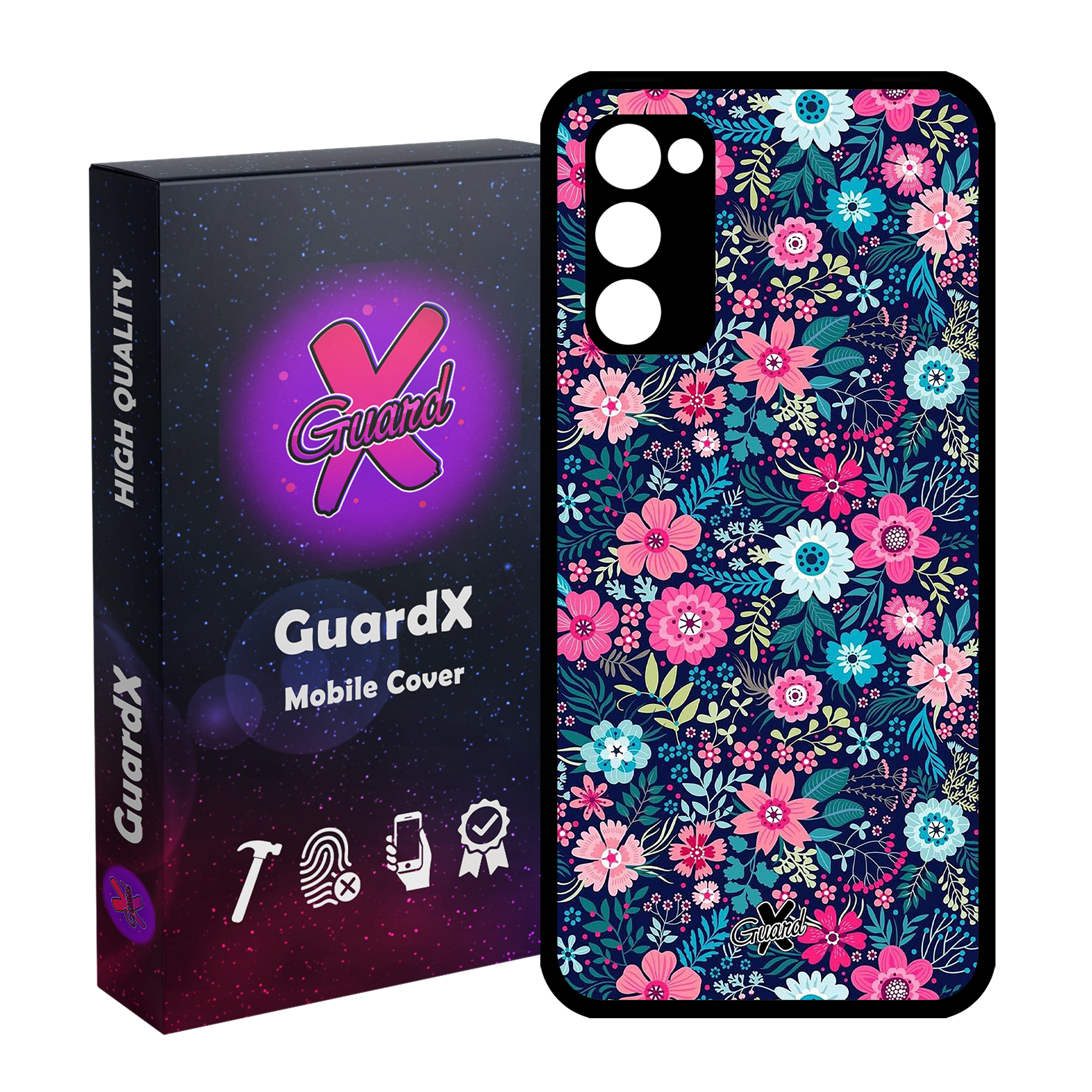 کاور گارد ایکس طرح Flower مدل Glass10210 مناسب برای گوشی موبایل سامسونگ Galaxy S20 FE