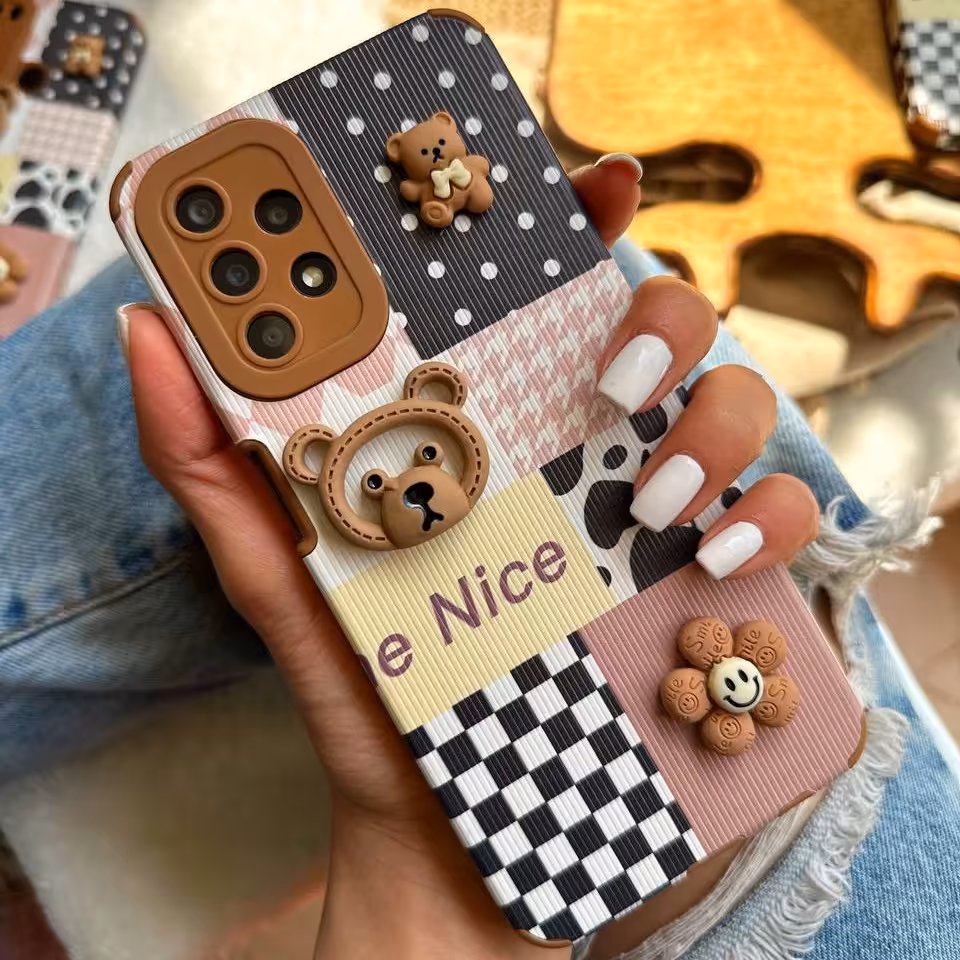 قاب گوشی خرس کله پوک برای سامسونگ شیائومی 