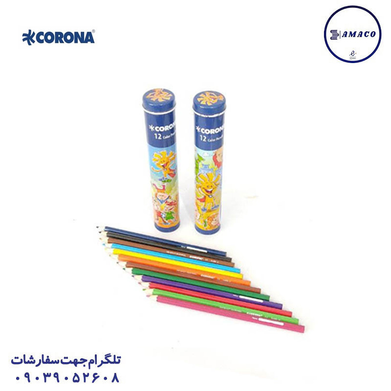 مداد رنگی 12 استوانه  (پنتر) کرونا
