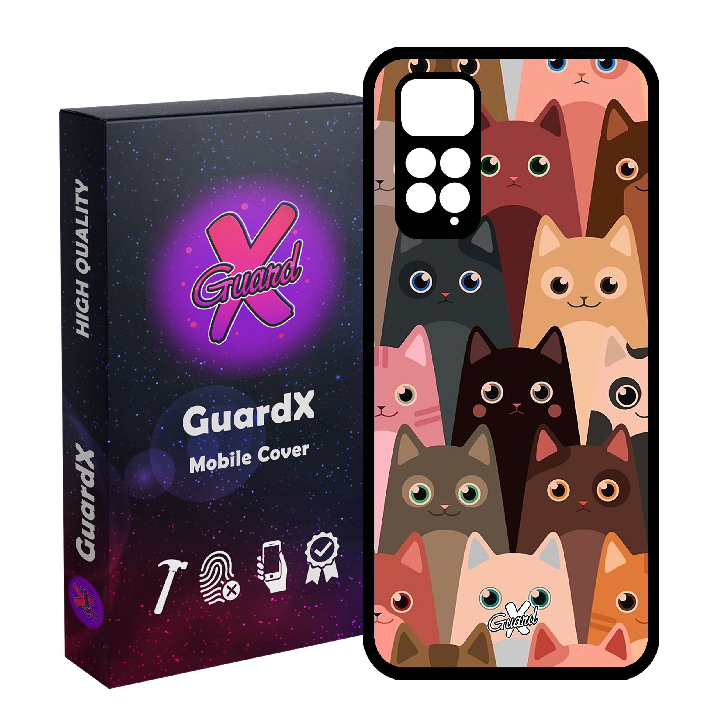 کاور گارد ایکس طرح Cat مدل Glass10067 مناسب برای گوشی موبایل شیائومی Redmi Note 11S/ Note 11 4G