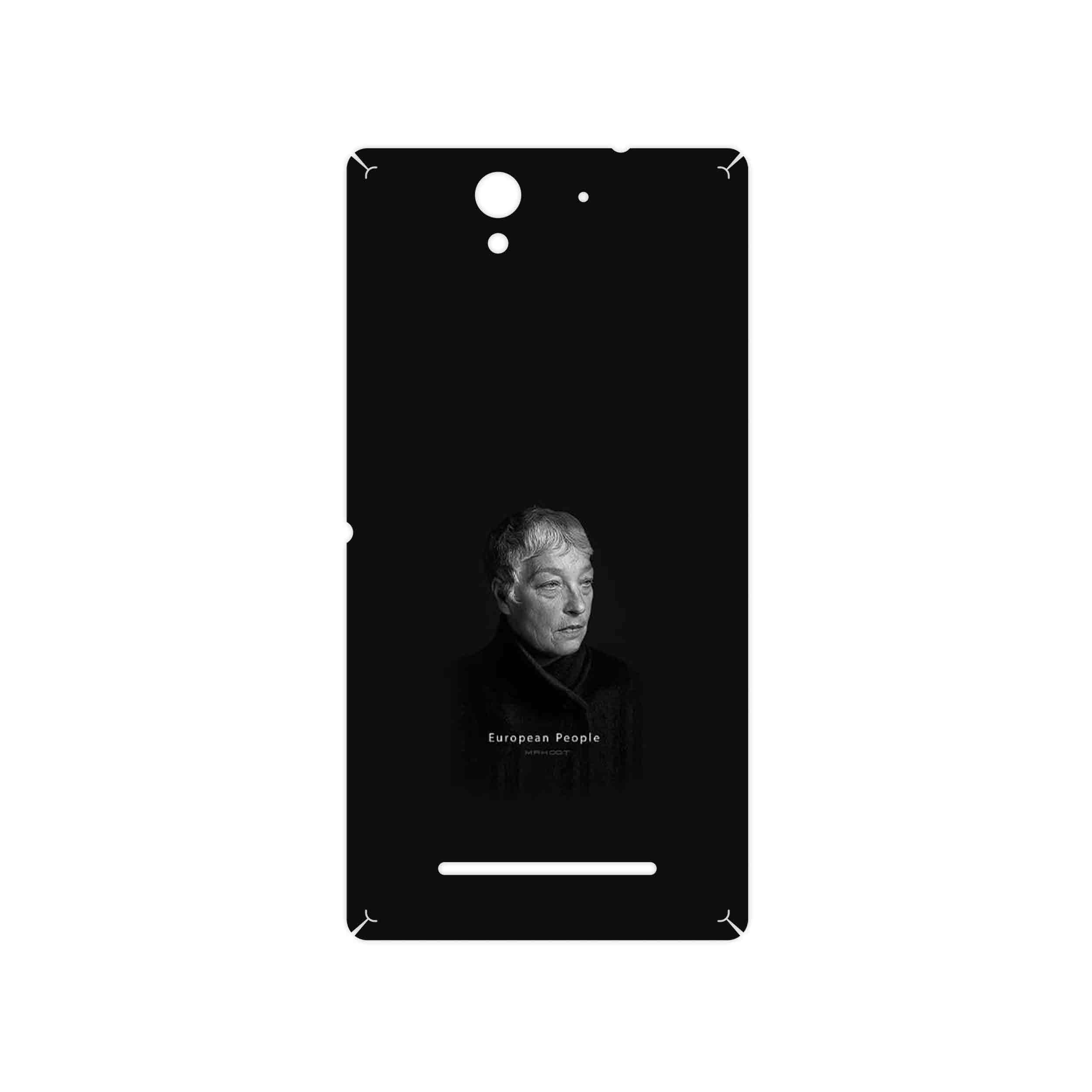 برچسب پوششی ماهوت مدل Portrait of a European Woman مناسب برای گوشی موبایل سونی Xperia C3 Dual