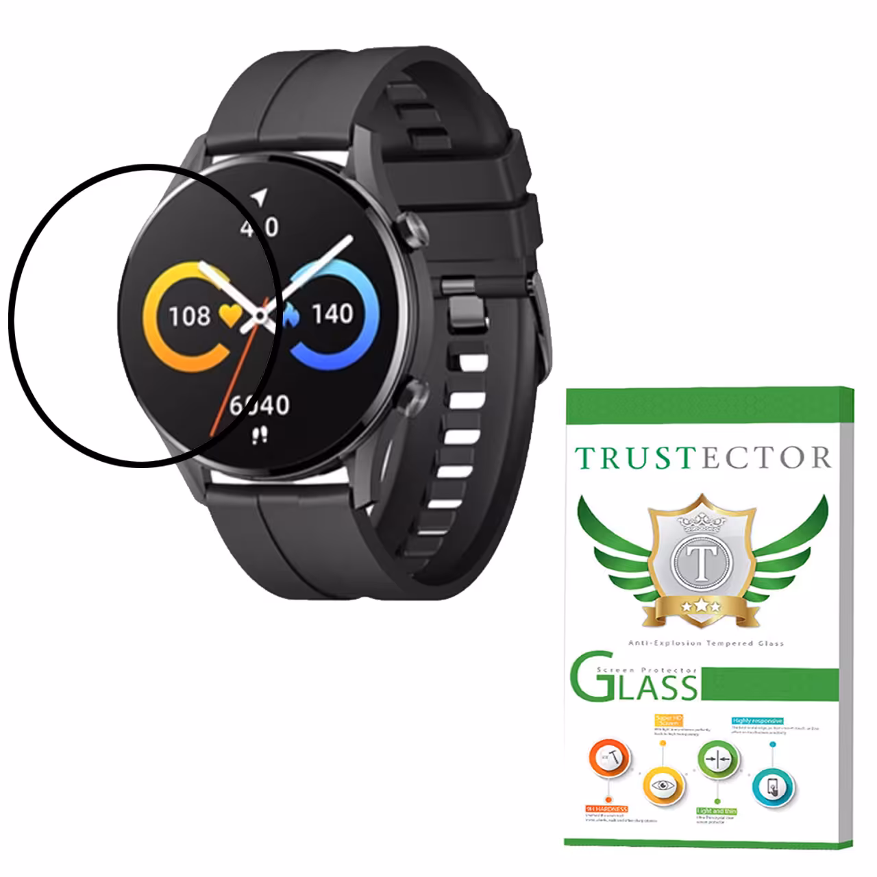 محافظ صفحه نمایش نانو تراستکتور مدل PMB-Glass مناسب برای ساعت هوشمند شیائومی  W12