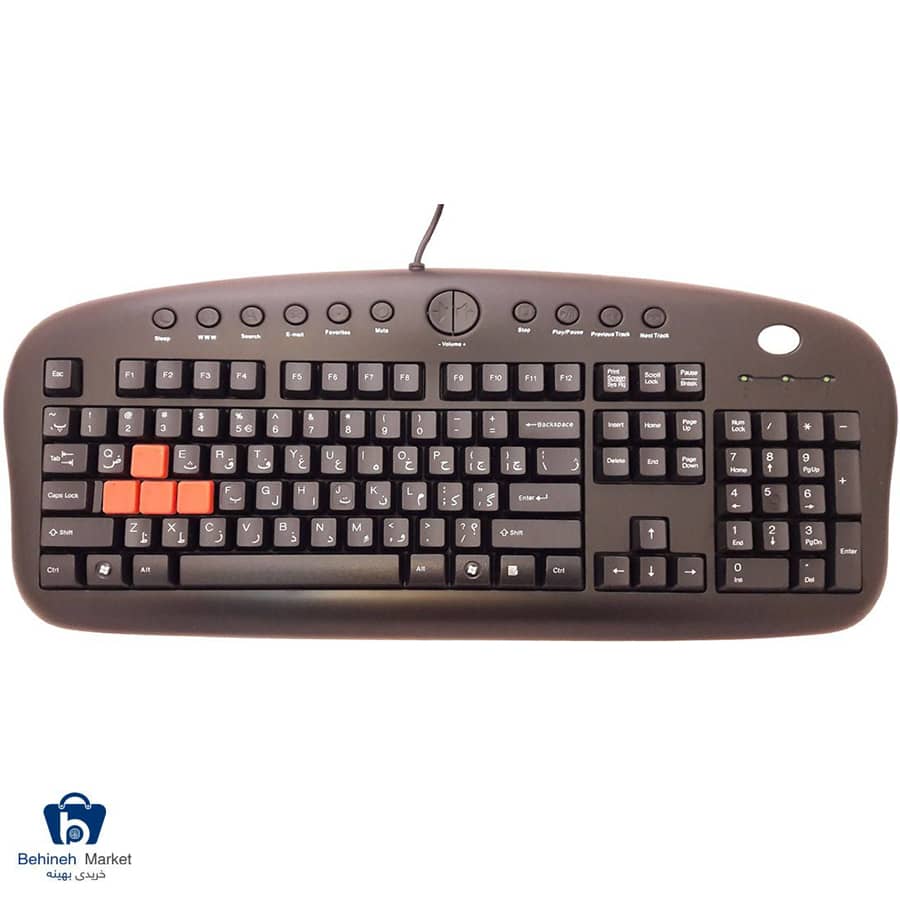 کیبورد باسیم ای فورتک مدل KB-28G